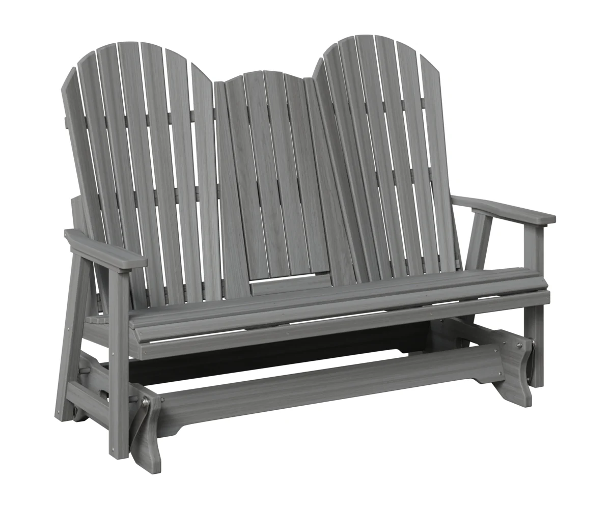 Berlin Gardens, 5′ Comfo Back Three Seat Glider with Console, Driftwood Gray