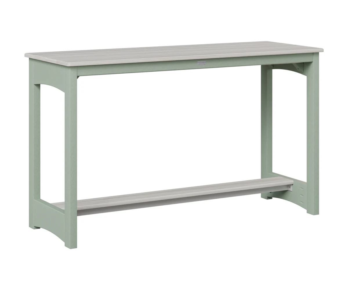 Berlin Gardens, HDPE Balcony Table – Counter Height, Seashell on Sea Foam