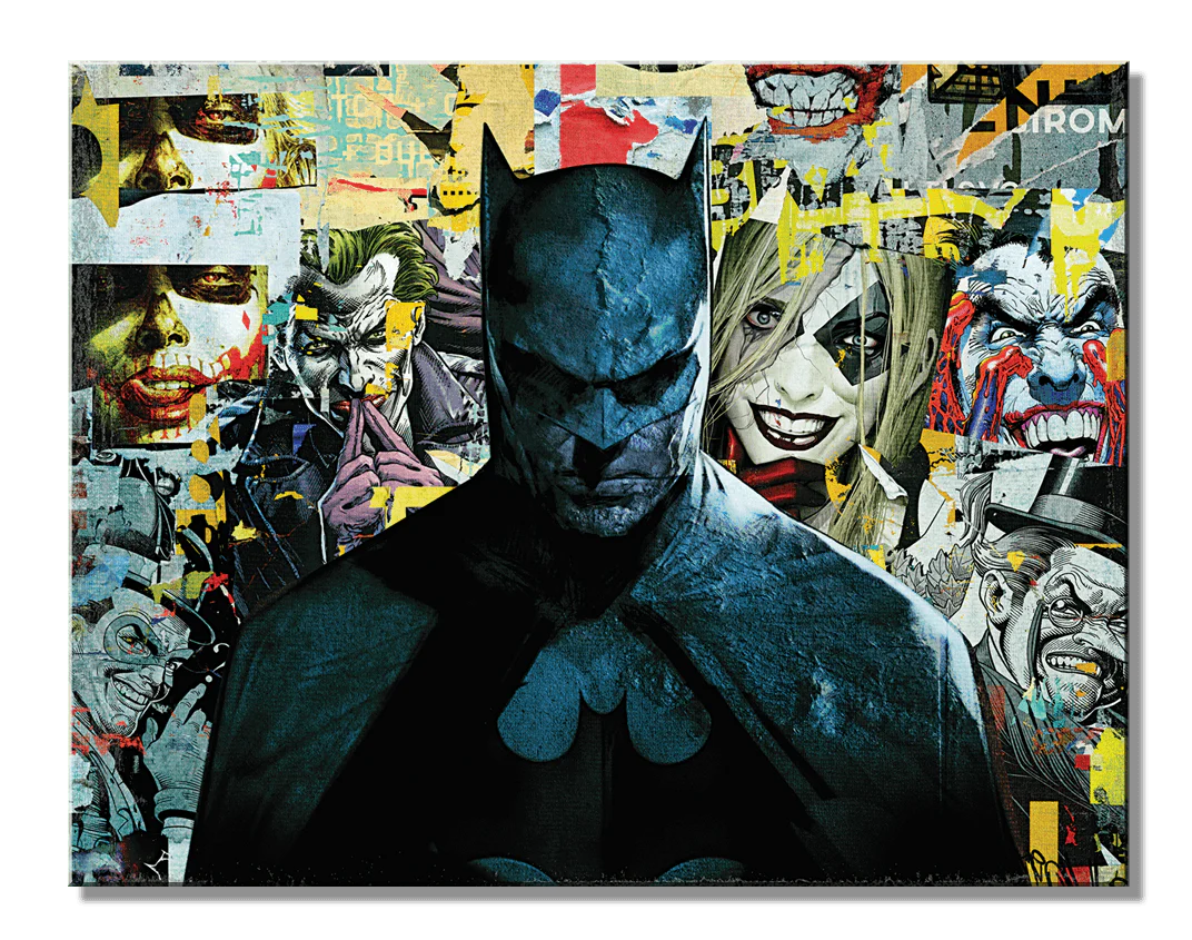 Batman Collage - 16in x 12.5in Metal Sign