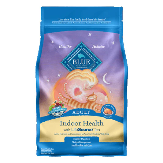 Blue Buffalo Indoor Health Chicken & Brown Rice Recipe Cat Food, 7 LB