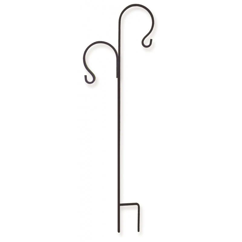Border Concepts Classic Double Lawn Hooks, Tall, Black, 88 Inches