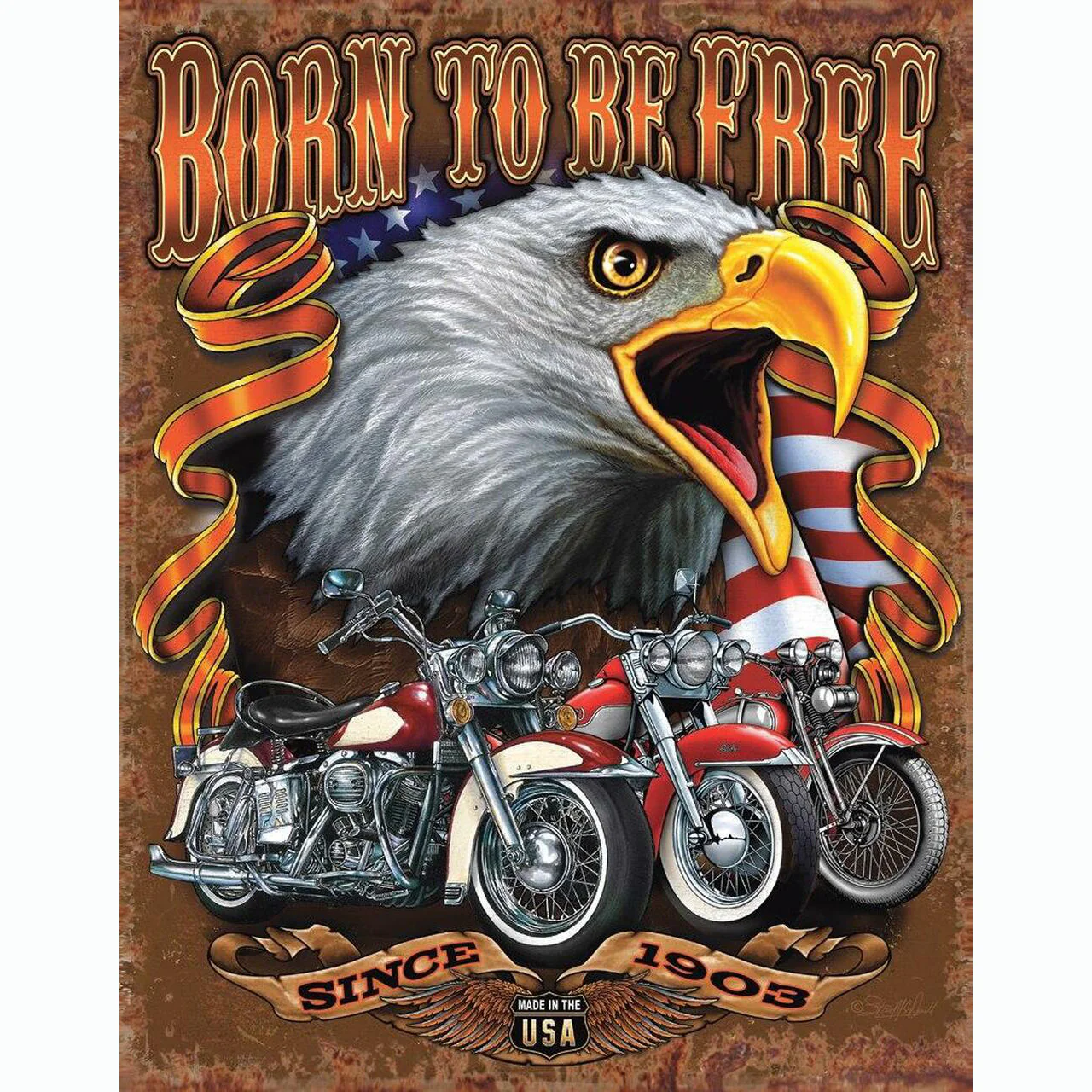 Born Free Metal Sign