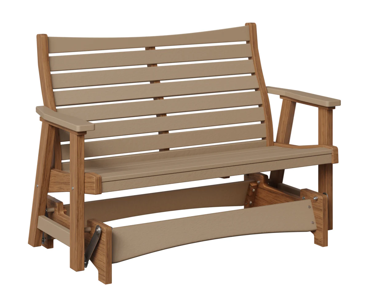 Berlin Gardens, Bristol Double Glider, Weatherwood on Antique Mahogany