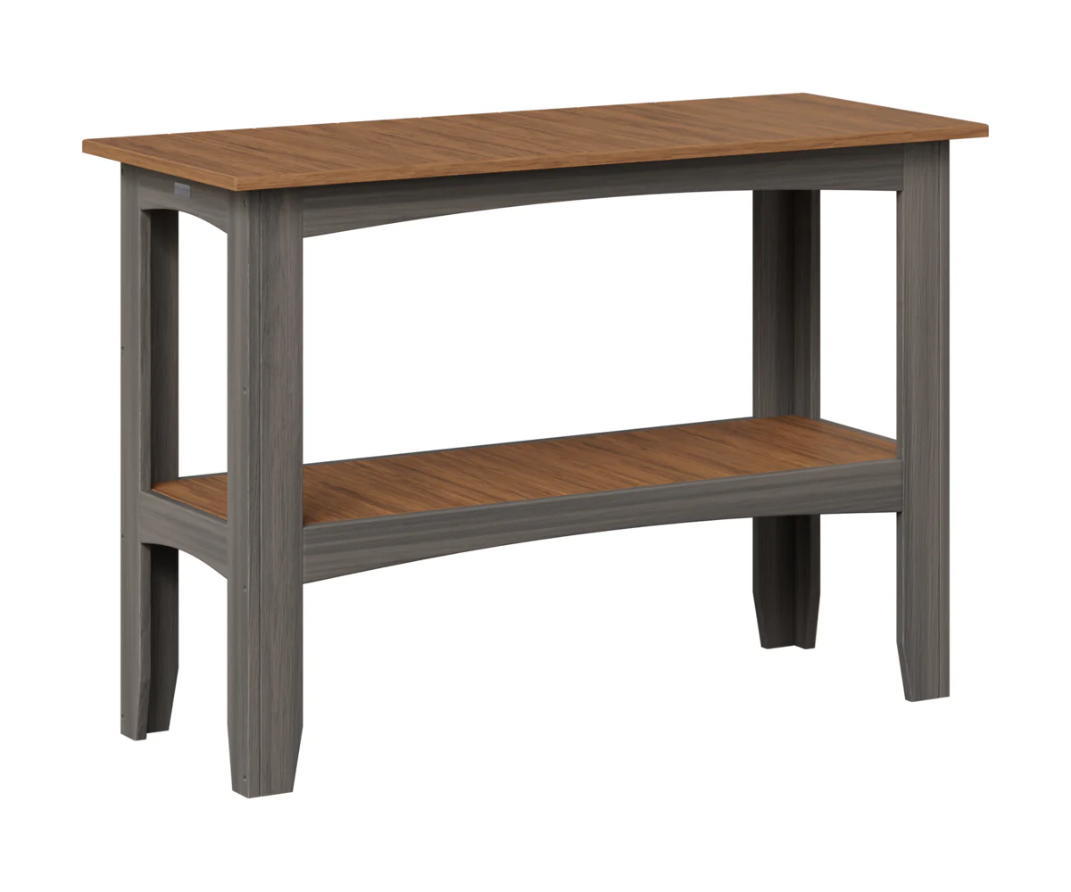Berlin Gardens, Buffet Table, Antique Mahogany on Coastal Gray