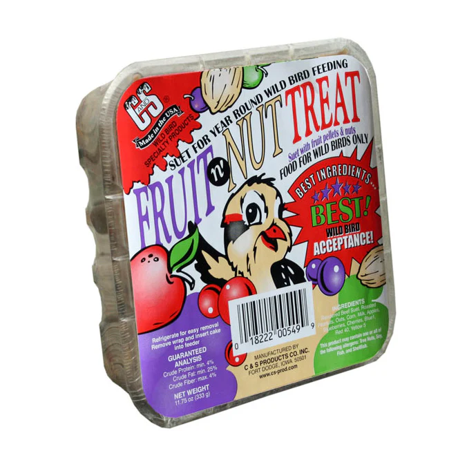 C&S Fruit N' Nut Treat Suet Cake, 11.75 oz.