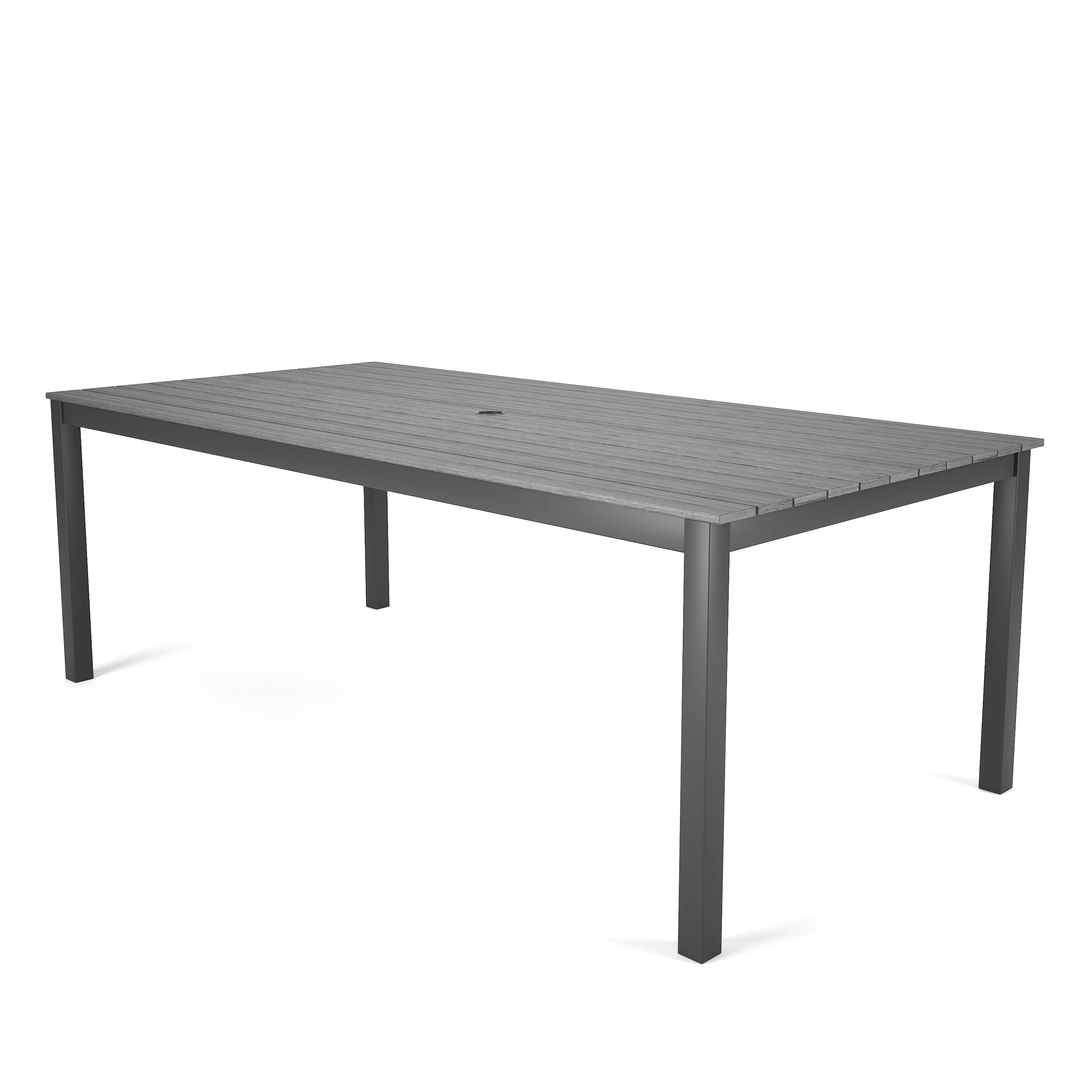 NorthCape, Chalfonte 83″ Rectangle Dining Table with Umbrella Hole