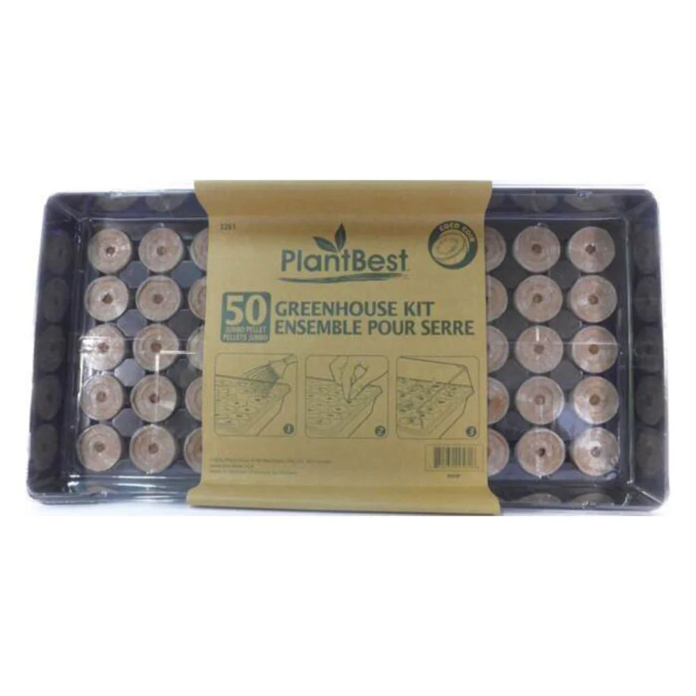 Coconut Coir Fibergrow Greenhouse Starter Kit-50 Jumbo Pellets