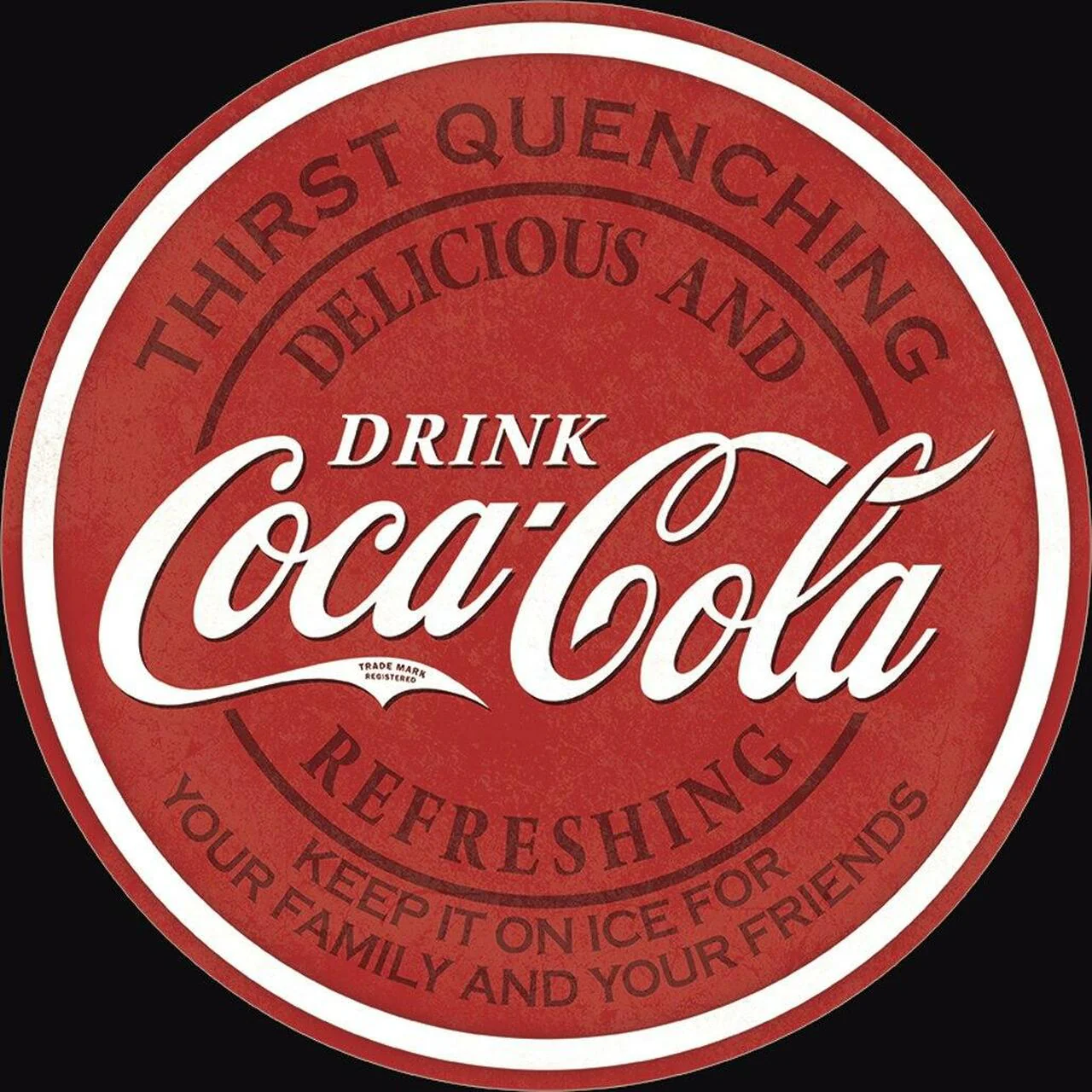 COKE-Family & Friends Metal Sign