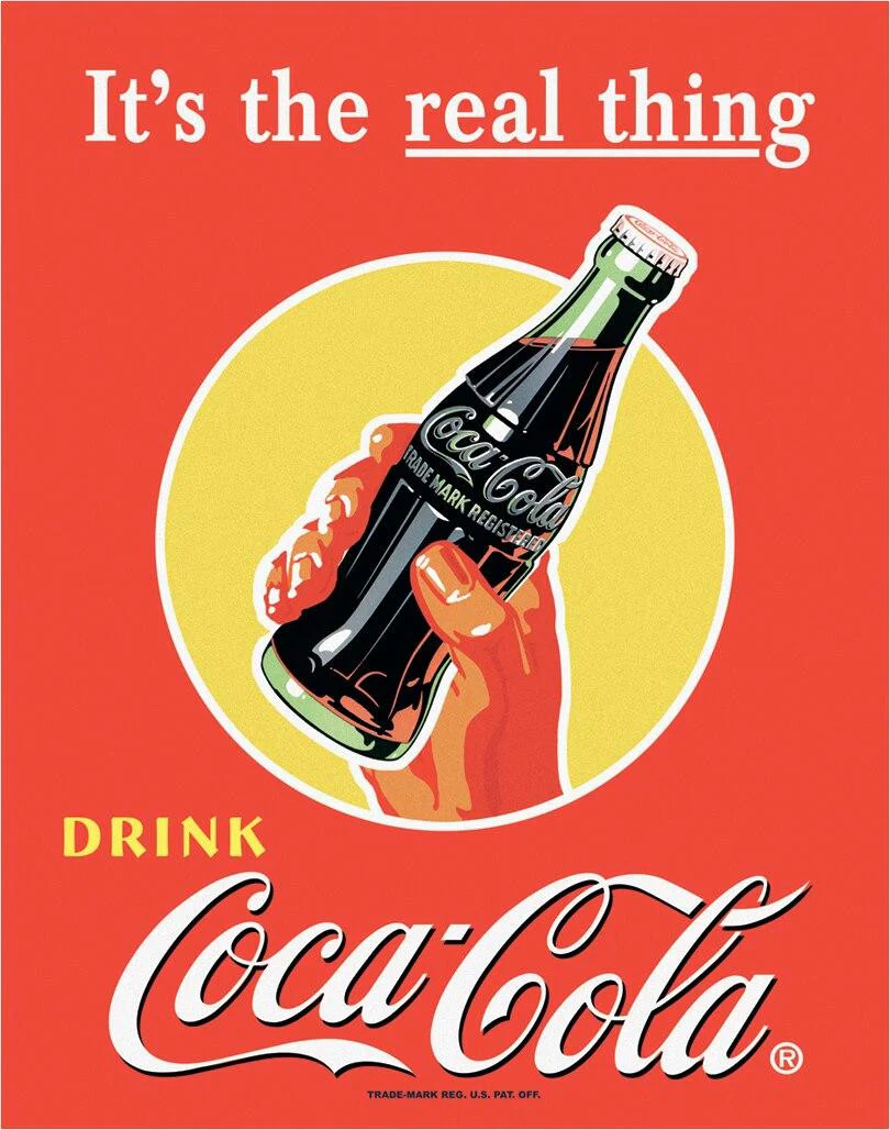 Coke The Real Thing - 12.5in x 16in Metal Sign