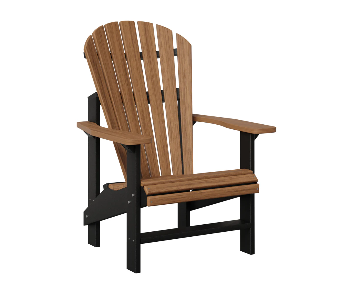 Berlin Gardens, Comfo Back Upright Adirondack Chair, Antique Mahogany on Black