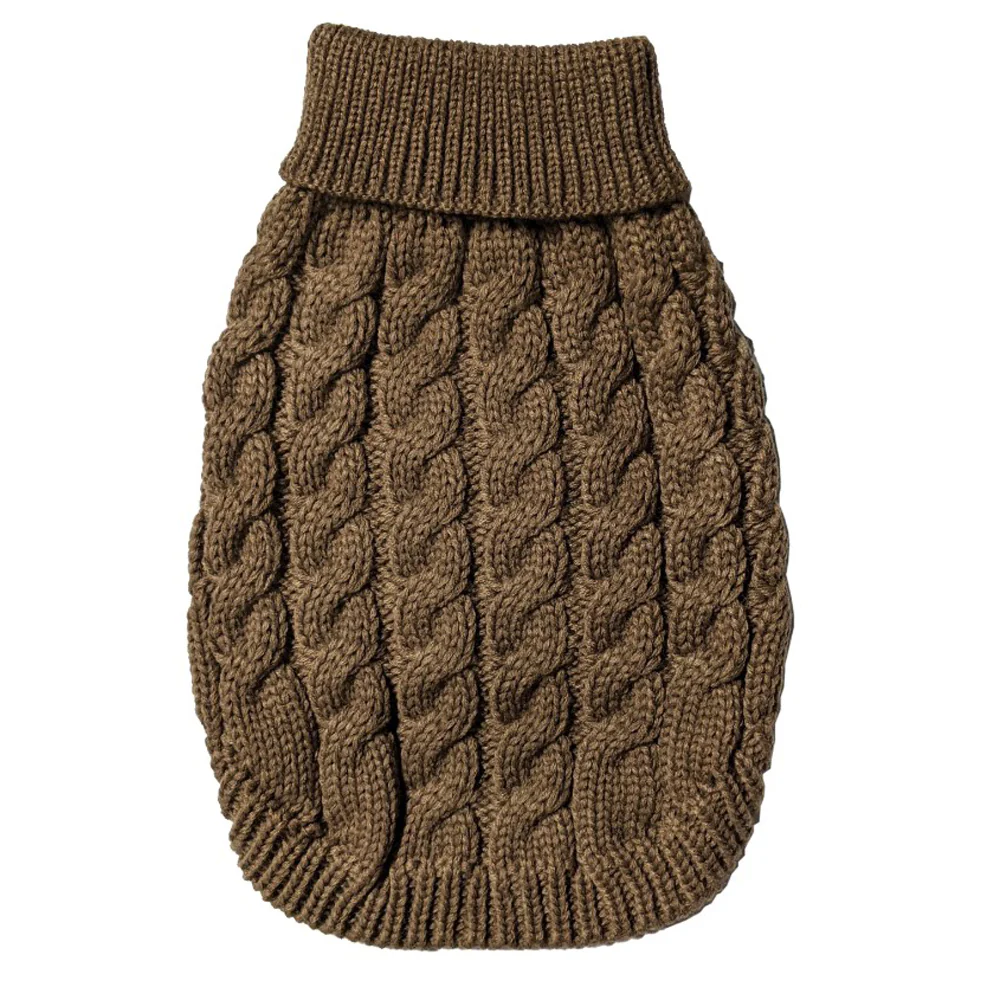 Cosmo, Chunky Cable Sweater, Brown