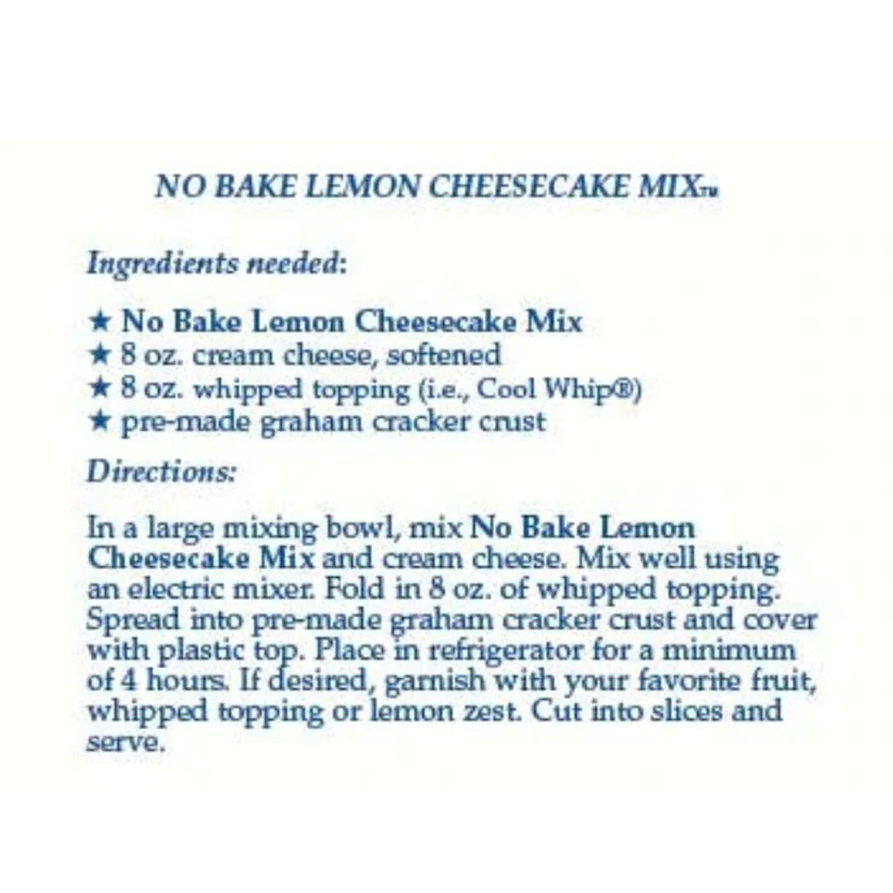 Country Home Creations No-Bake Lemon Cheesecake Mix, 4 oz. - Image 4