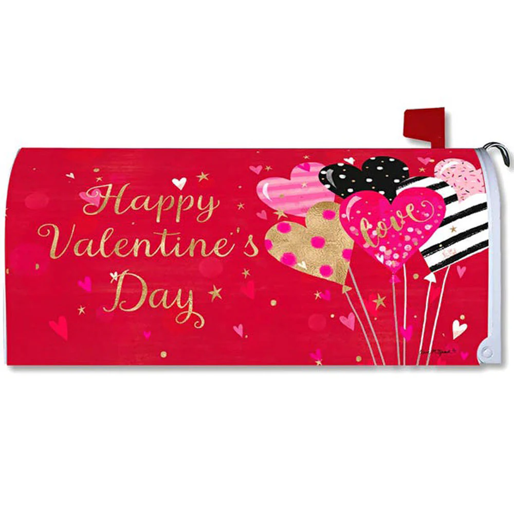 Custom Decor, Valentine's Balloons Mailbox Cover