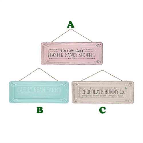 Easter Embossed Metal Sign