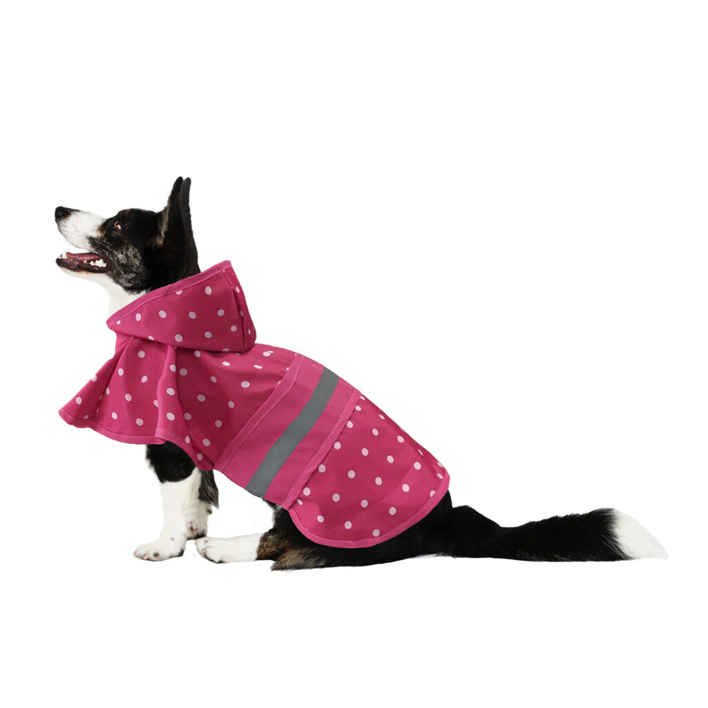Ethical Pet, Pink Polka Dot Raincoat, X-Large