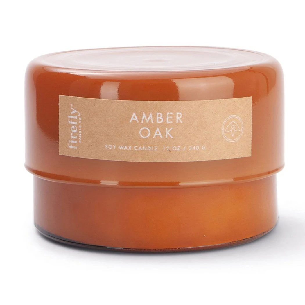 Firefly Candle Co. Botany Amber Oak, 13 oz. Soy Candle