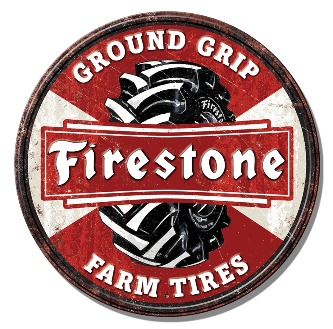 Firestone FT - Round 11.75in Metal Sign