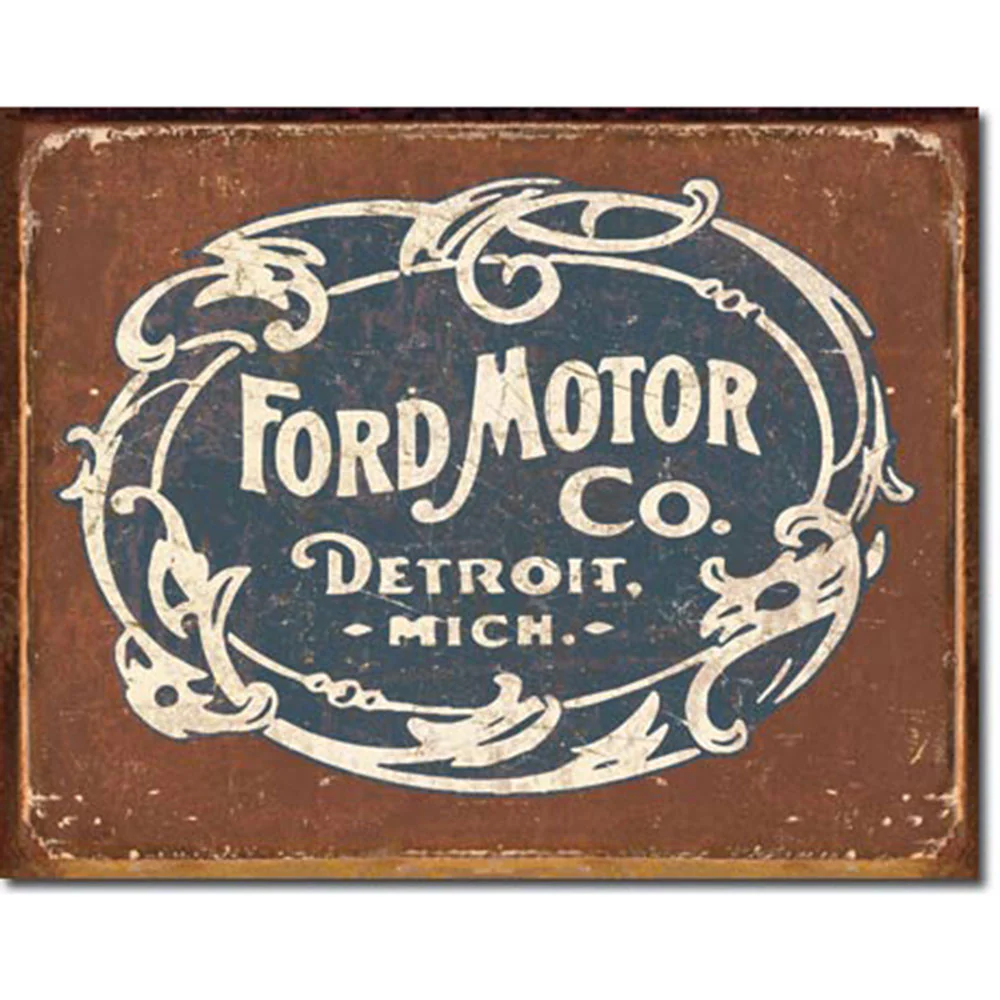 Ford Historic Logo Tin Sign