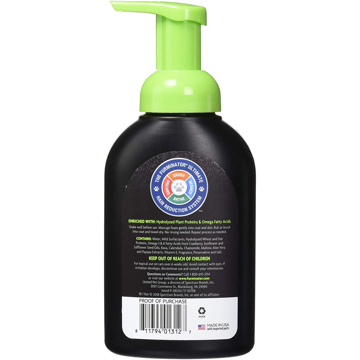 Furminator deShedding Rinse Free Foaming Cat Shampoo, 8.5 oz. - Image 2