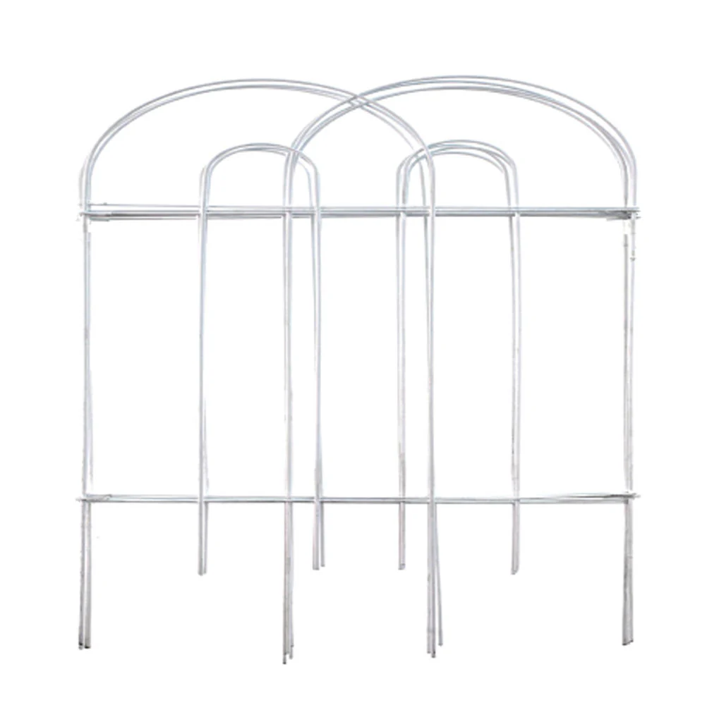 Garden Zone, Gard'n Border Double Hoop Folding Fence, 32" H x 10' L, White