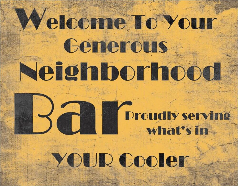 Generous Bar - 12.5in x 16in Metal Sign