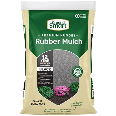 GroundSmart® Premium Nugget Rubber Mulch - 0.8cu ft