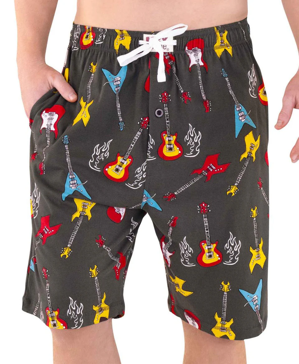 Lazy One - Rockstar Guitar Men's Pajama Shorts