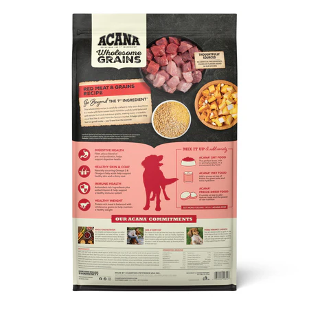 Acana Wholesome Grains, Red Meat & Grains Recipe, 22.5lb - Image 2