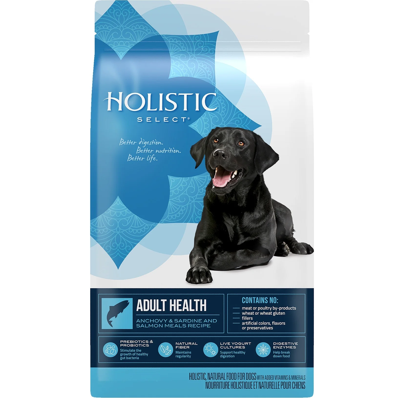 Holistic Select Natural Adult Health Anchovy, Sardine, And Salmon Meal Recipe Dry Dog Food, 30 lb