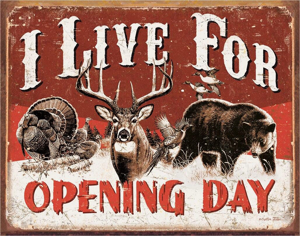 Live For Opening Day - 12.5in x 16in Metal Sign