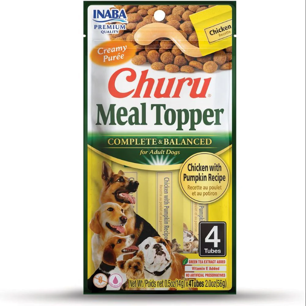 Inaba, Churro Meal Topper Chicken & Pumpkin, 2 oz., 4pk