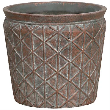 Jar w/ Grid Liconfiber Planter,  Copper Black, 6 in.