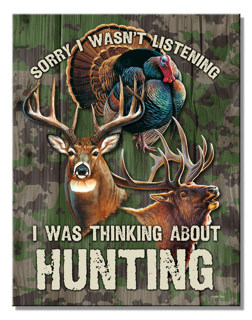 JQ - Big Game Hunt - 12.5in x 16in Metal Sign