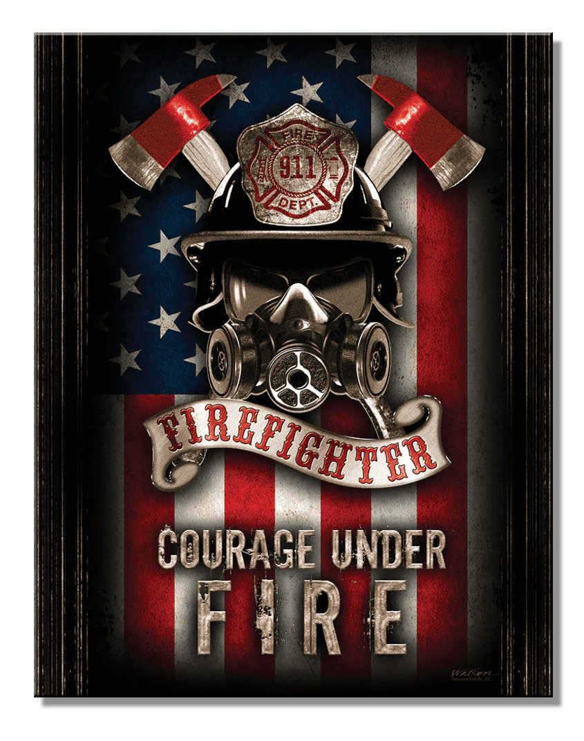 JQ- Courage - 12.5in x 16in Metal Sign