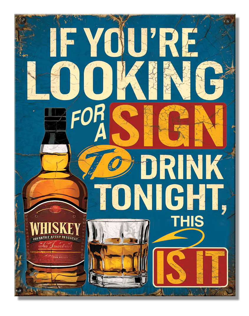 JQ - Drink Sign - 12.5in x 16in Metal Sign
