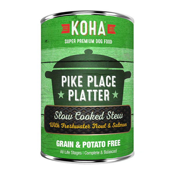 KOHA Pike Place Platter Slow Cooked Stew Dog Food, 12.7 oz. Can