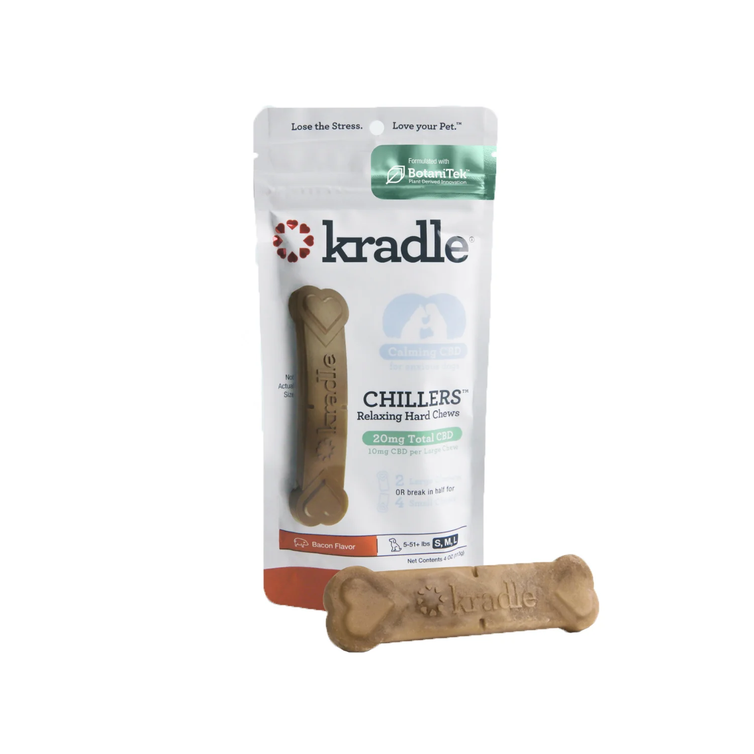 Kradle Chillers CBD Relaxing Hard Chews 10 mg, 2 Count