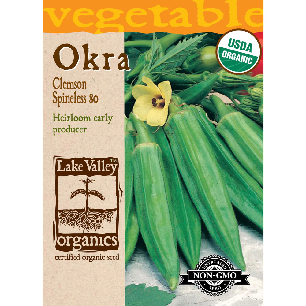 Lake Valley, Okra, Clemson Spineless 80 Organic