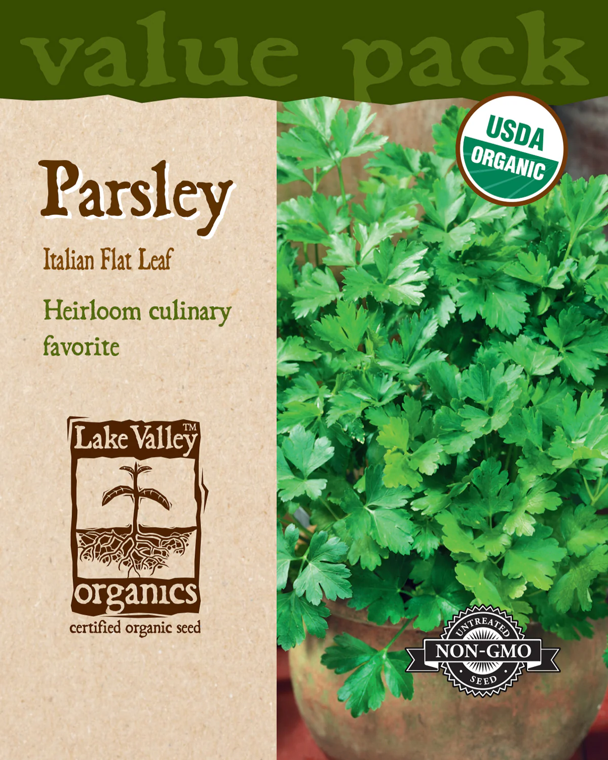 Lake Valley, Parsley, Italian Flat Leaf Organic Herb