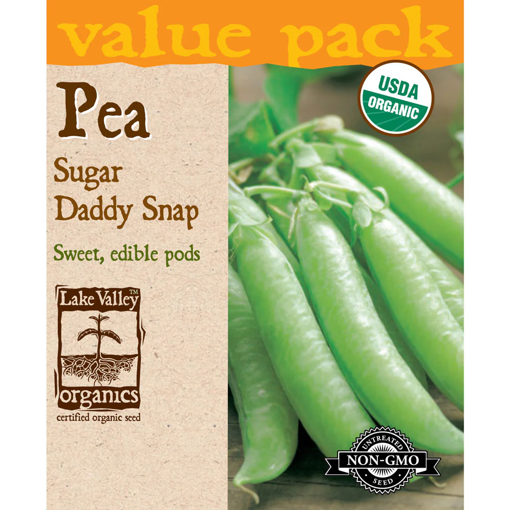 Lake Valley, Pea, Sugar Daddy Snap Pole Organic