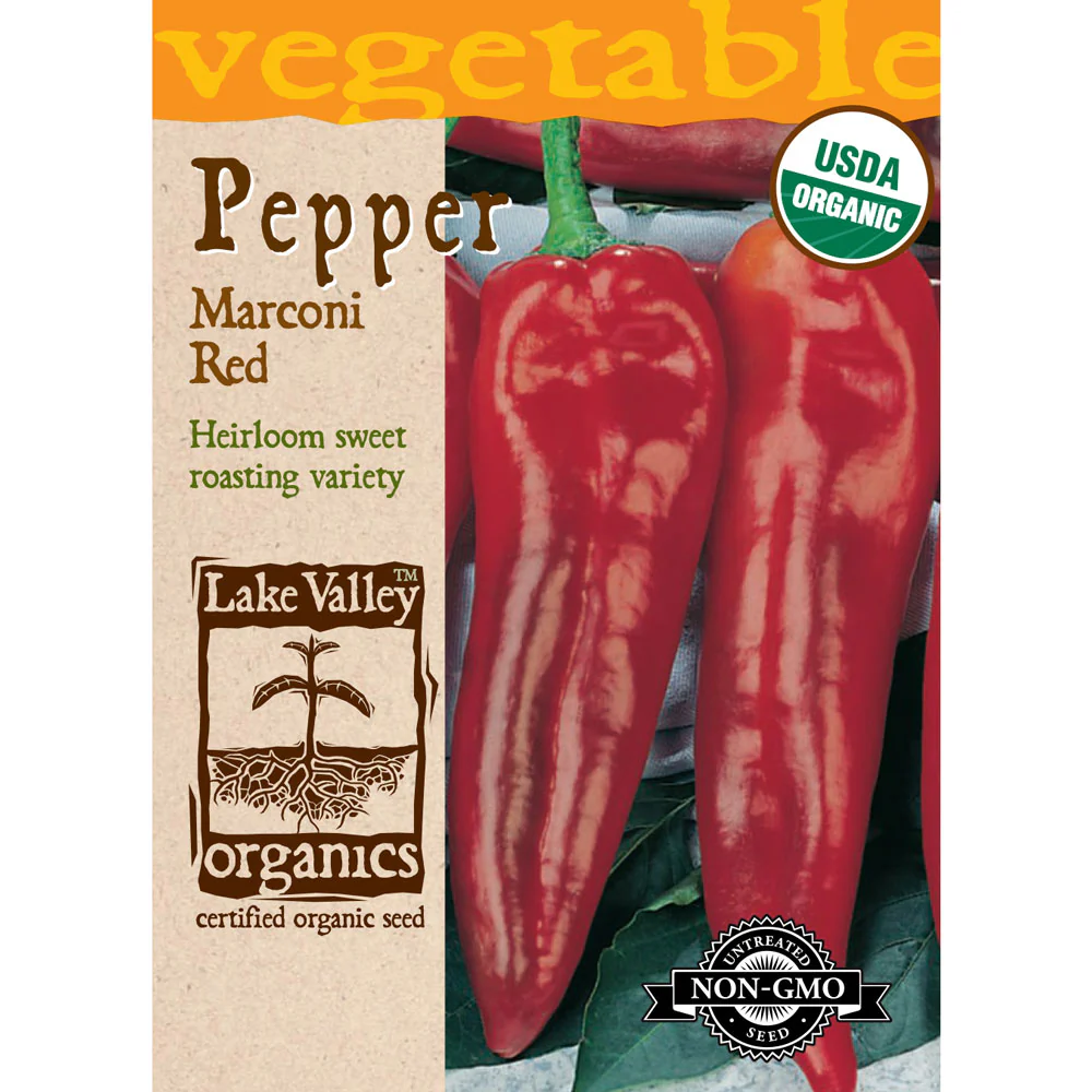 Lake Valley, Pepper, Sweet Marconi Red Organic