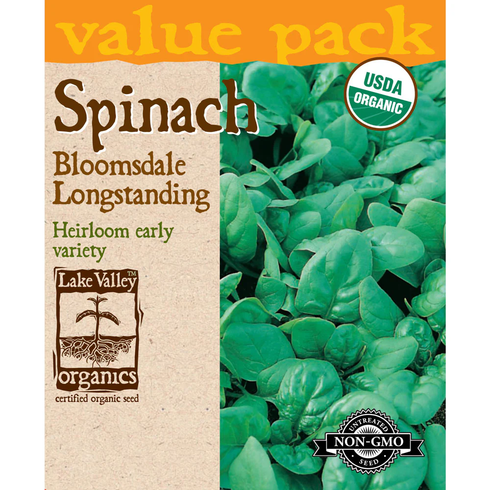 Lake Valley, Spinach, Bloomsdale Longstanding Organic