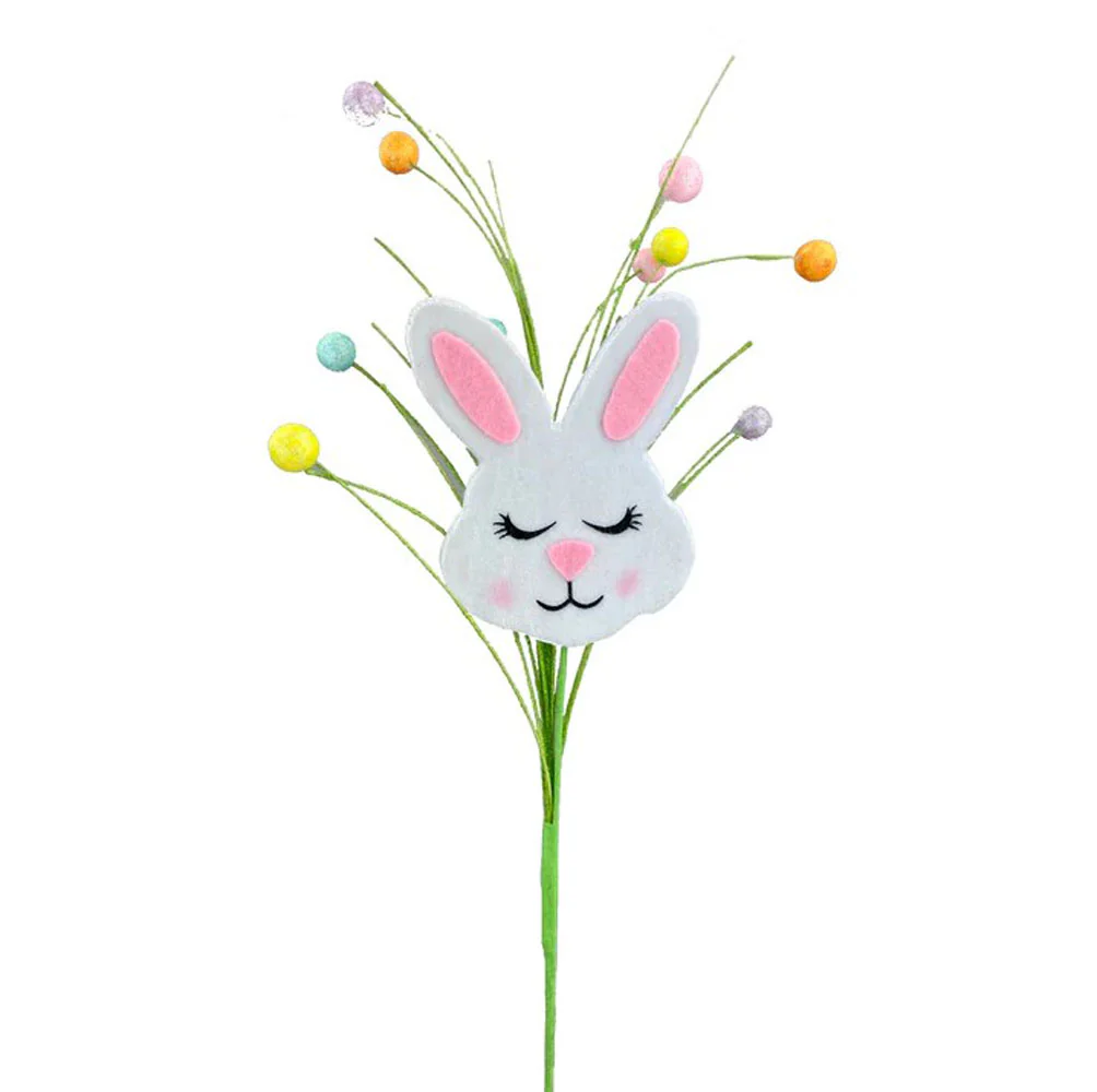 Liberty Floral, Sleepy Bunny Head Pick, 22"