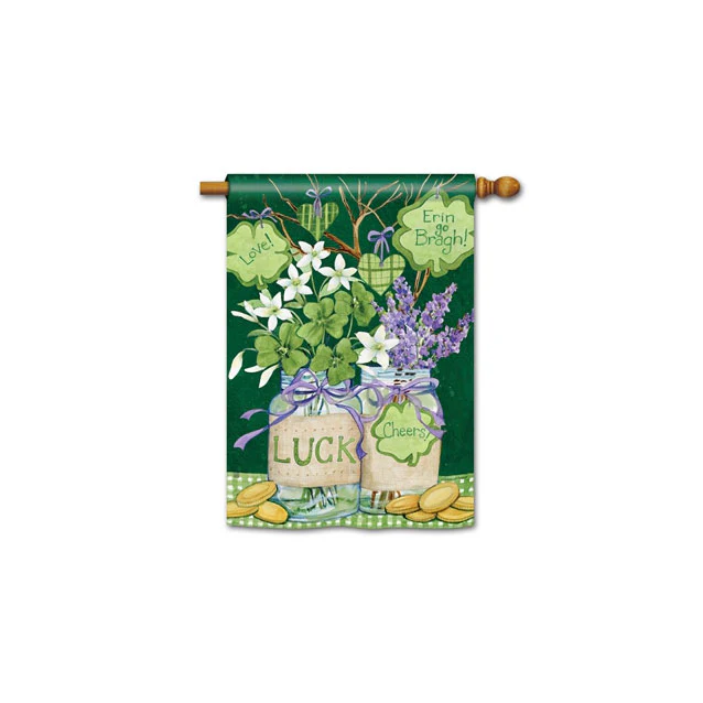 Lucky Shamrocks Standard Flag, 40"