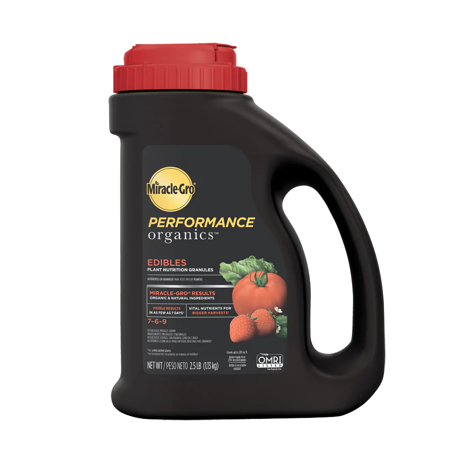 Miracle-Gro Performance Organic Edibles Plant Nutrition Granules, 2.5 lb
