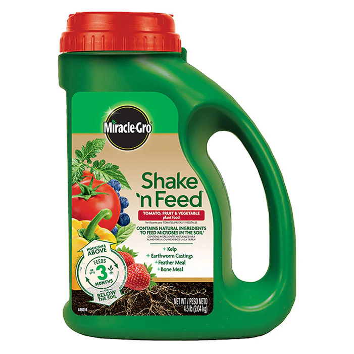 Miracle-Gro Shake 'n Feed Tomato, Fruit, & Vegetable Plant Food, 4.5 lb