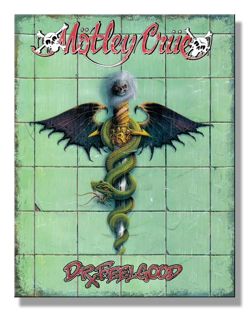 Motley Crue - Dr. Feel Good 12.5in x 16in Metal Sign