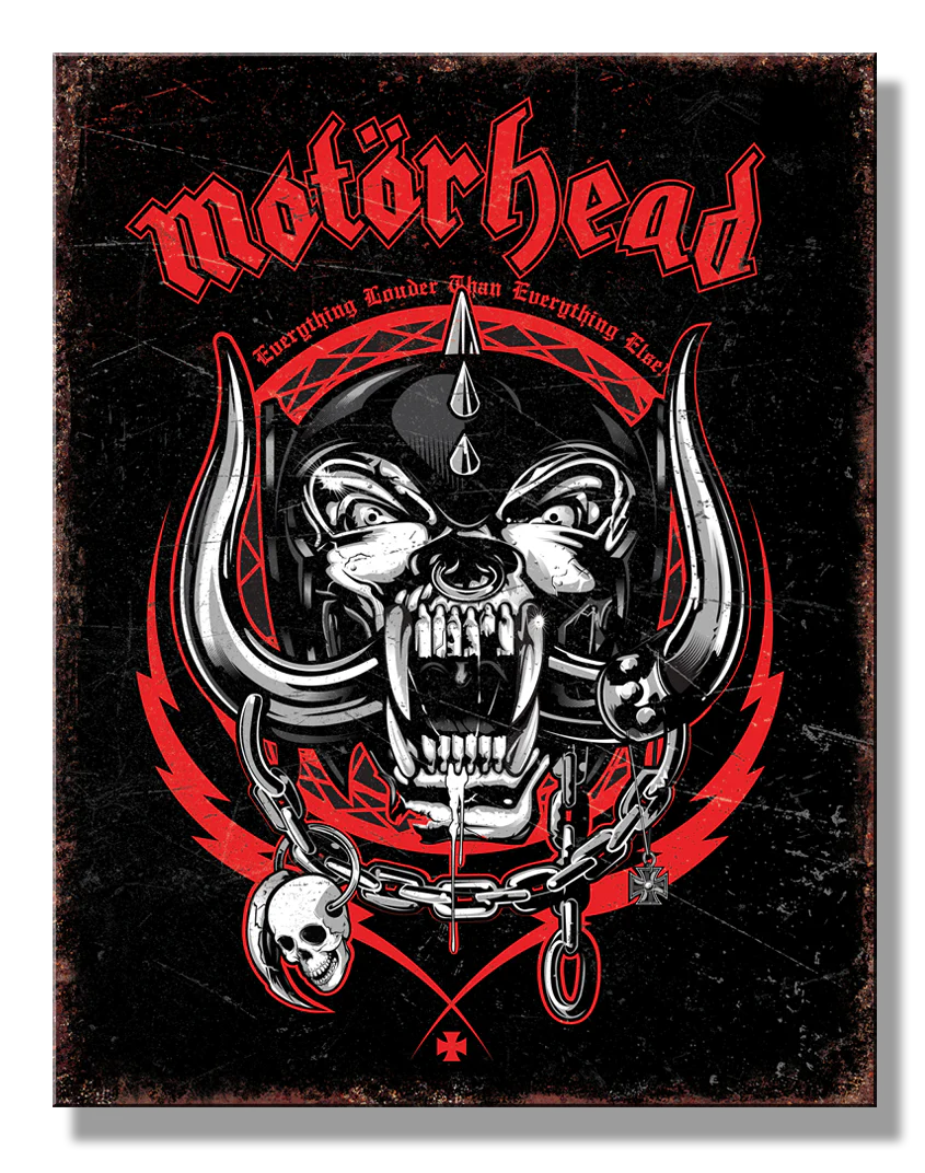 Motorhead Louder - 12.5in x 16in Metal Sign