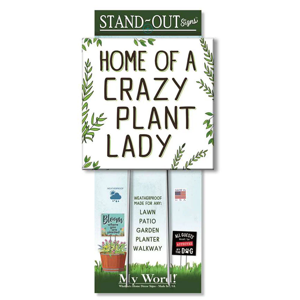 My Word, Home of a Crazy Plant Lady Square Board