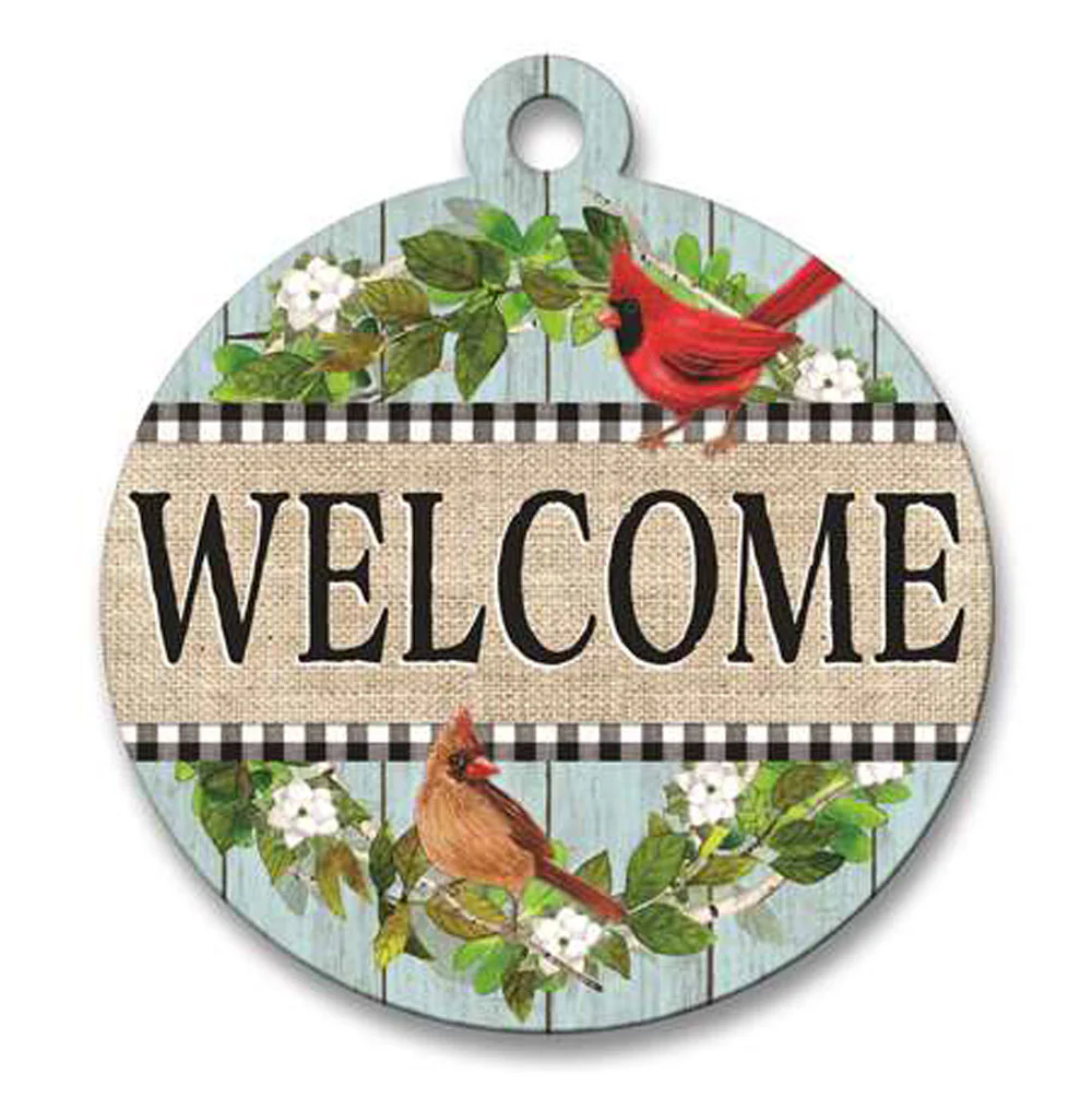 My Word,Welcome W/Pair Cardinals Adoornament